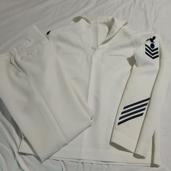 VTG U.S. NAVY Men's 3 item Dress Blue Jumper Dress White Jumper + USS Pensacola - Picture 2 of 16